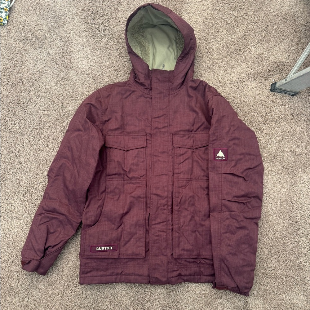 Burton Burgundy Hooded Snowboarding Jacket